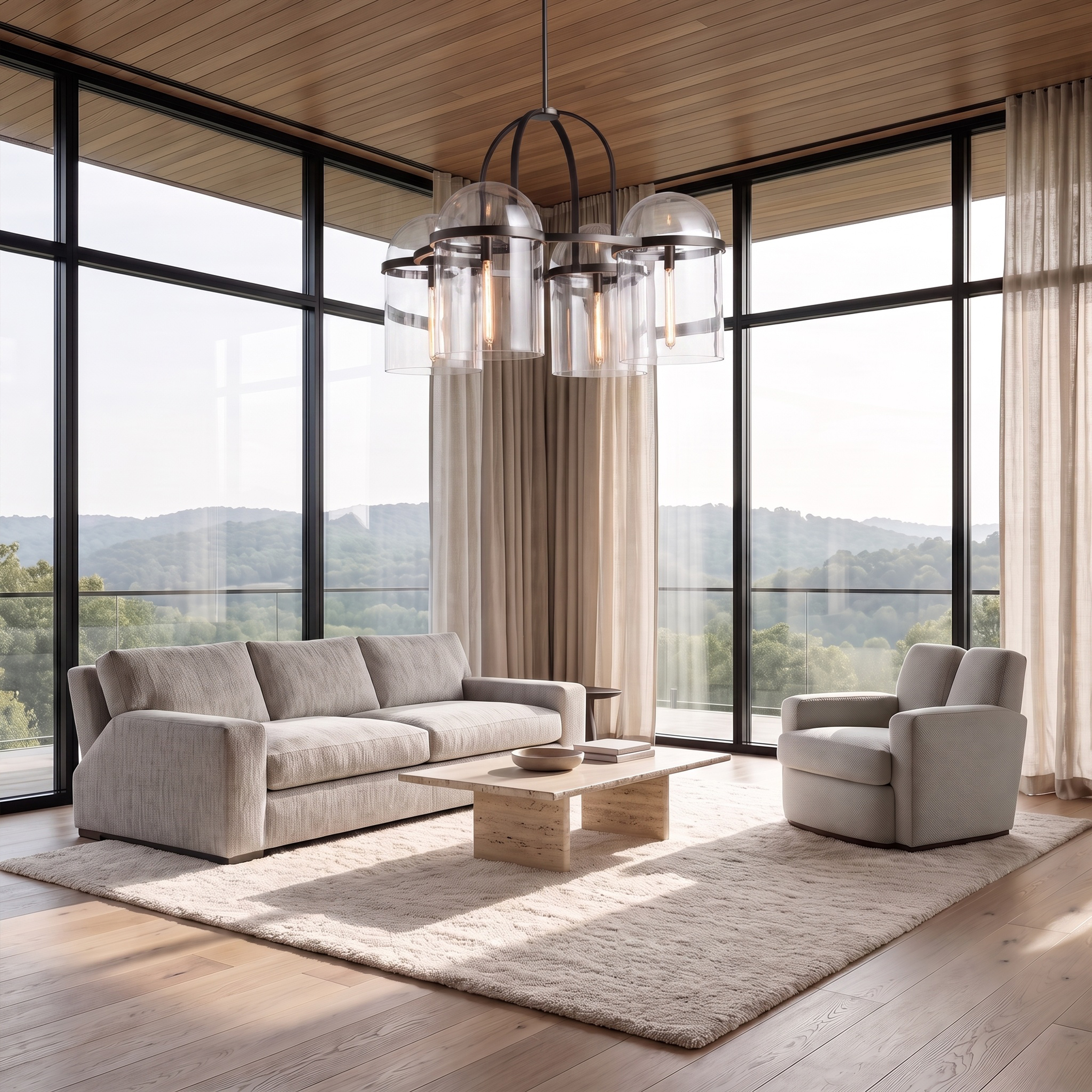 de sousa hughes jonathan browning amouroux 4 light chandelier interior image