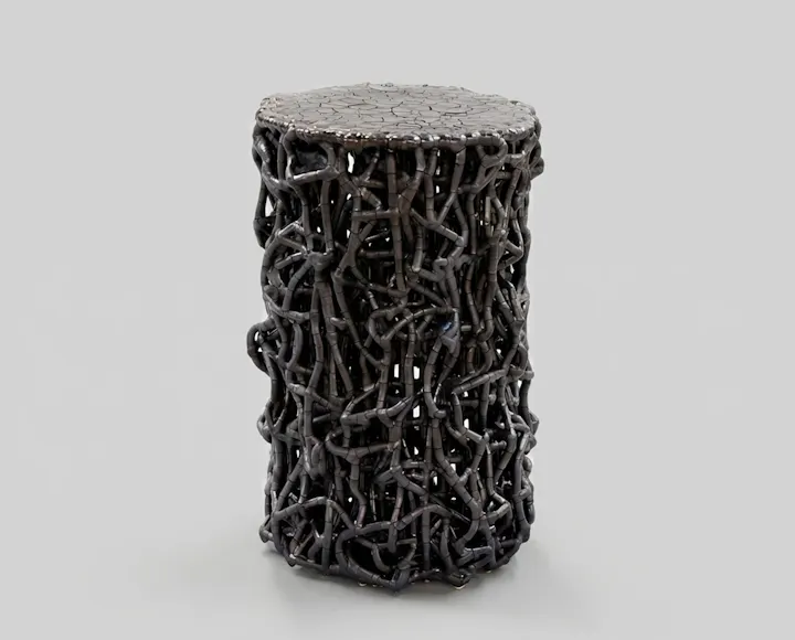 de sousa hughes Scott Daniel Design Ceramic Mangrove Table 14x23 Metallic Black thumbnail