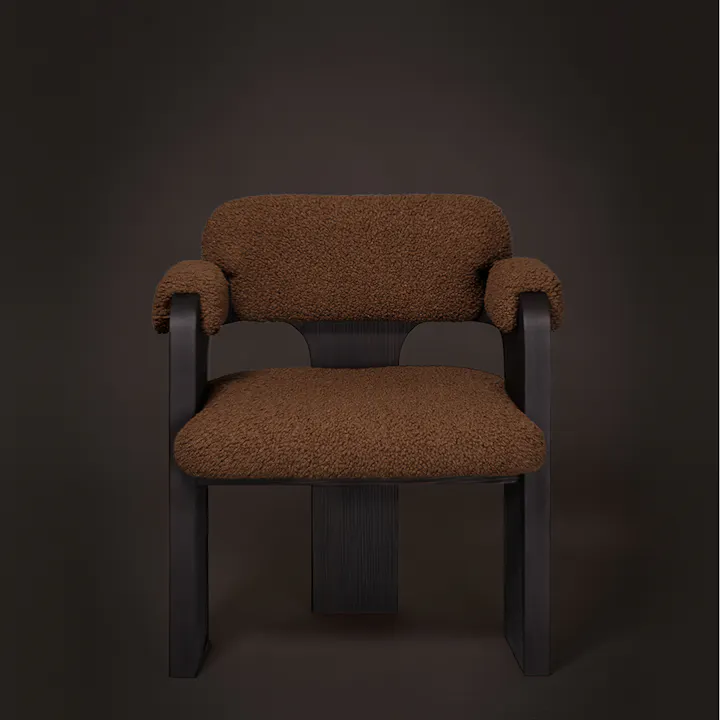 de sousa hughes john pomp unearthed Charred Fir Burnt Umber Armrest Dining Chair thumbnail