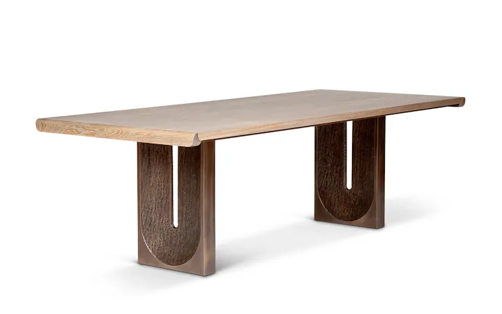 de sousa hughes Troscan Cloister Dining Table Bronze Base