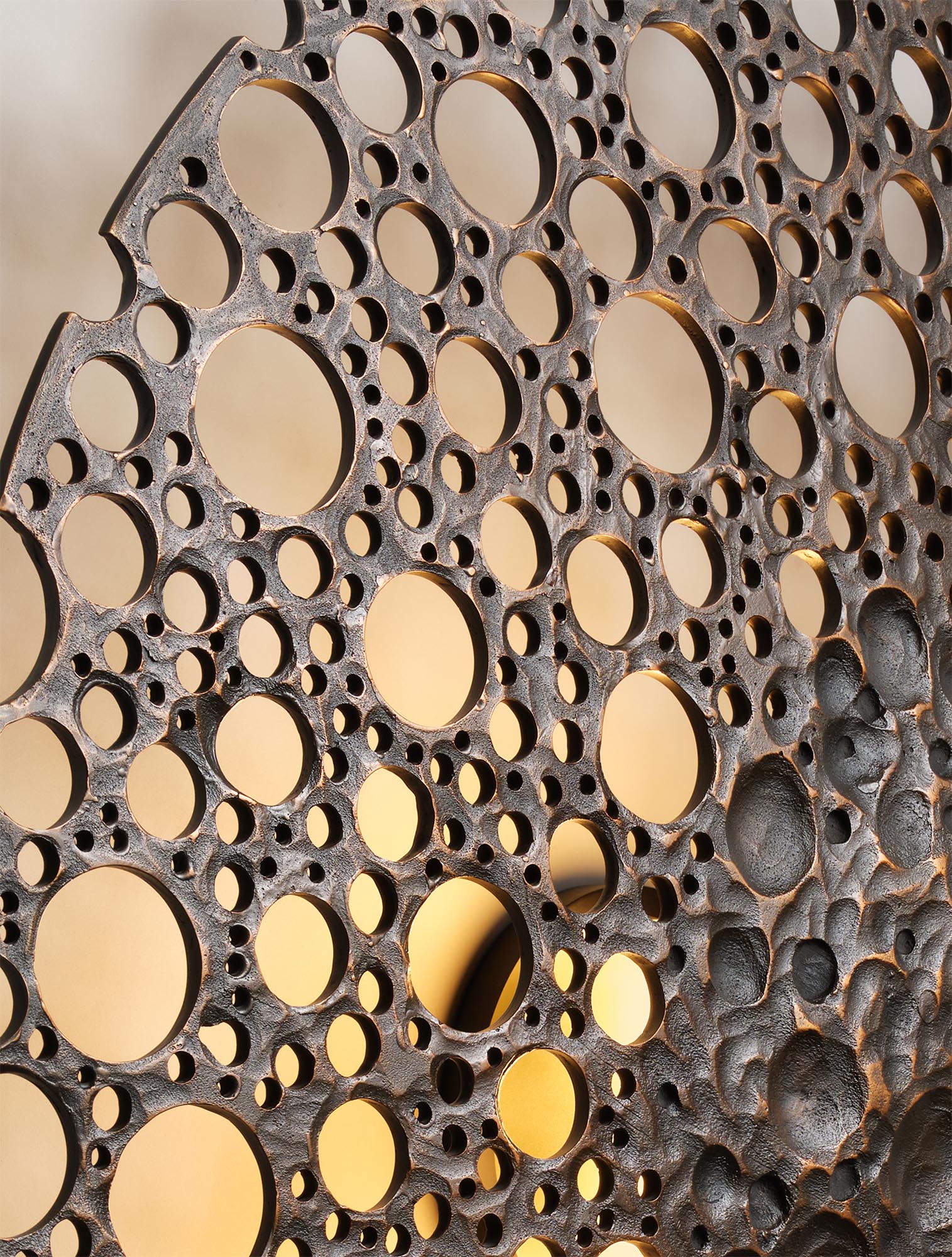 de sousa hughes Jonathan Browning Shield Sconce detail