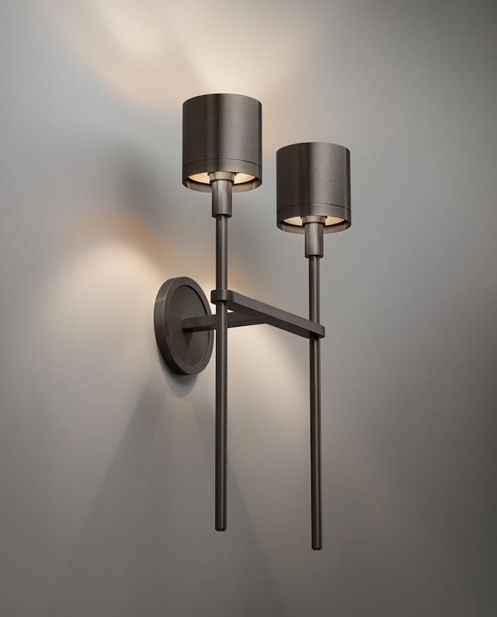 de sousa hughes Jonathan Browning Ventoux Double Arm Sconce