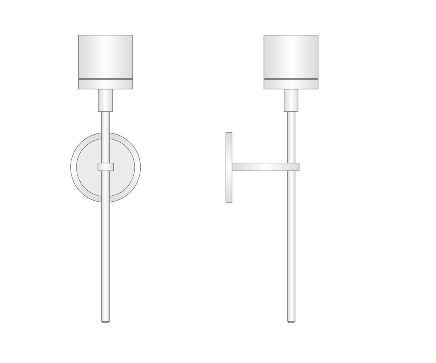 de sousa hughes Jonathan Browning Ventoux Sconce dimensions