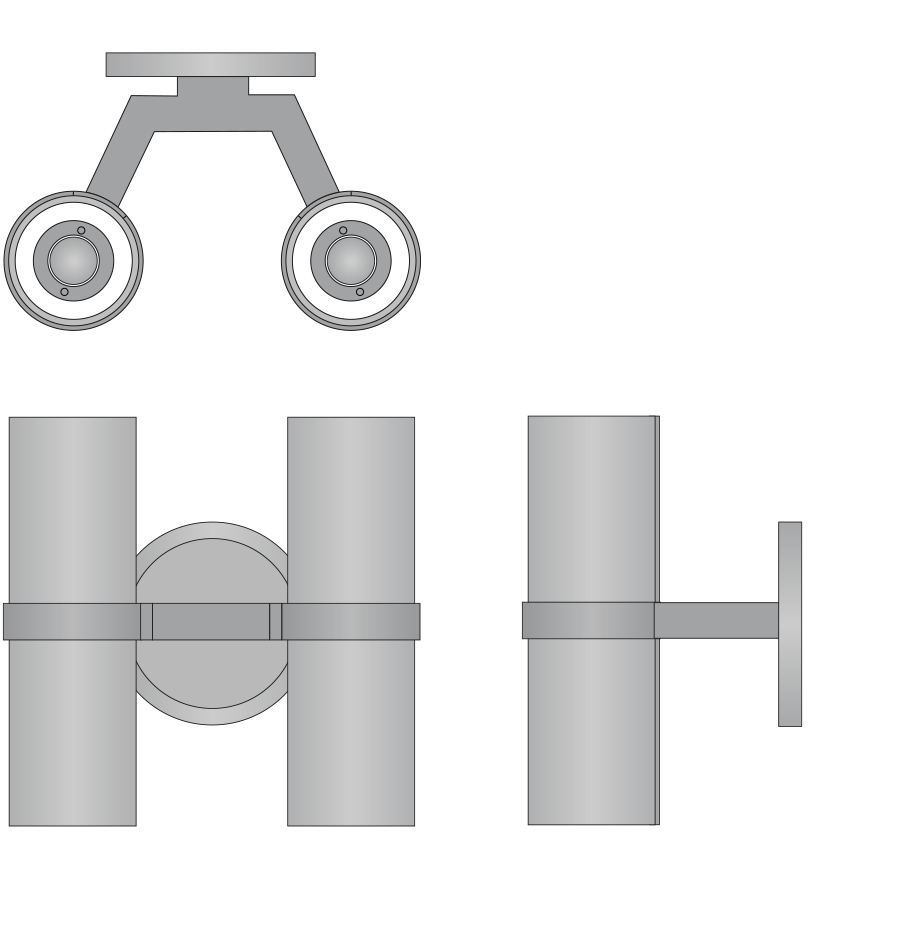 de sousa hughes Jonathan Browning Voltaire Double Sconce dimensions