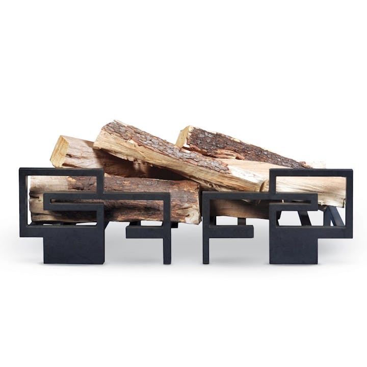 de sousa hughes Tuell Reynolds Pasadena Firegrate with wood