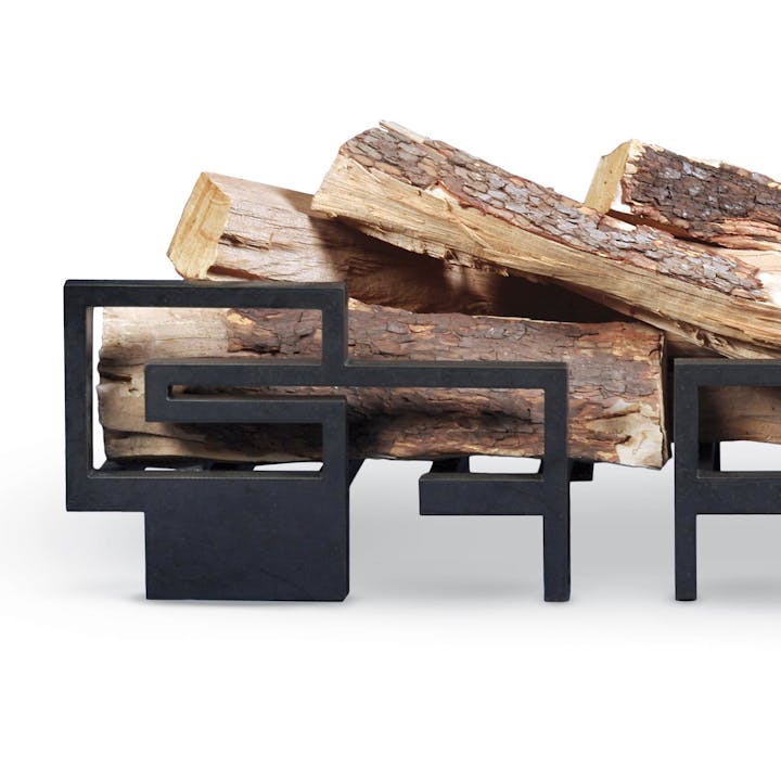 de sousa hughes Tuell Reynolds Pasadena Firegrate detail with wood