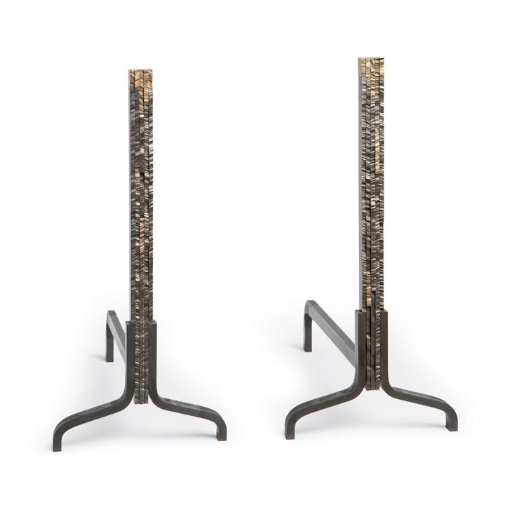 de sousa hughes Tuell Reynolds Strata Andirons pair