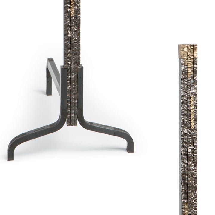 de sousa hughes Tuell Reynolds Strata Andirons detail