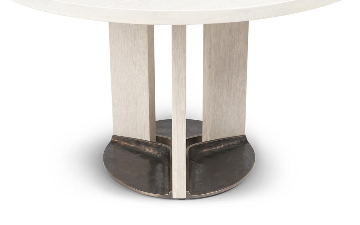 de sousa hughes troscan axel dining table base angle 4
