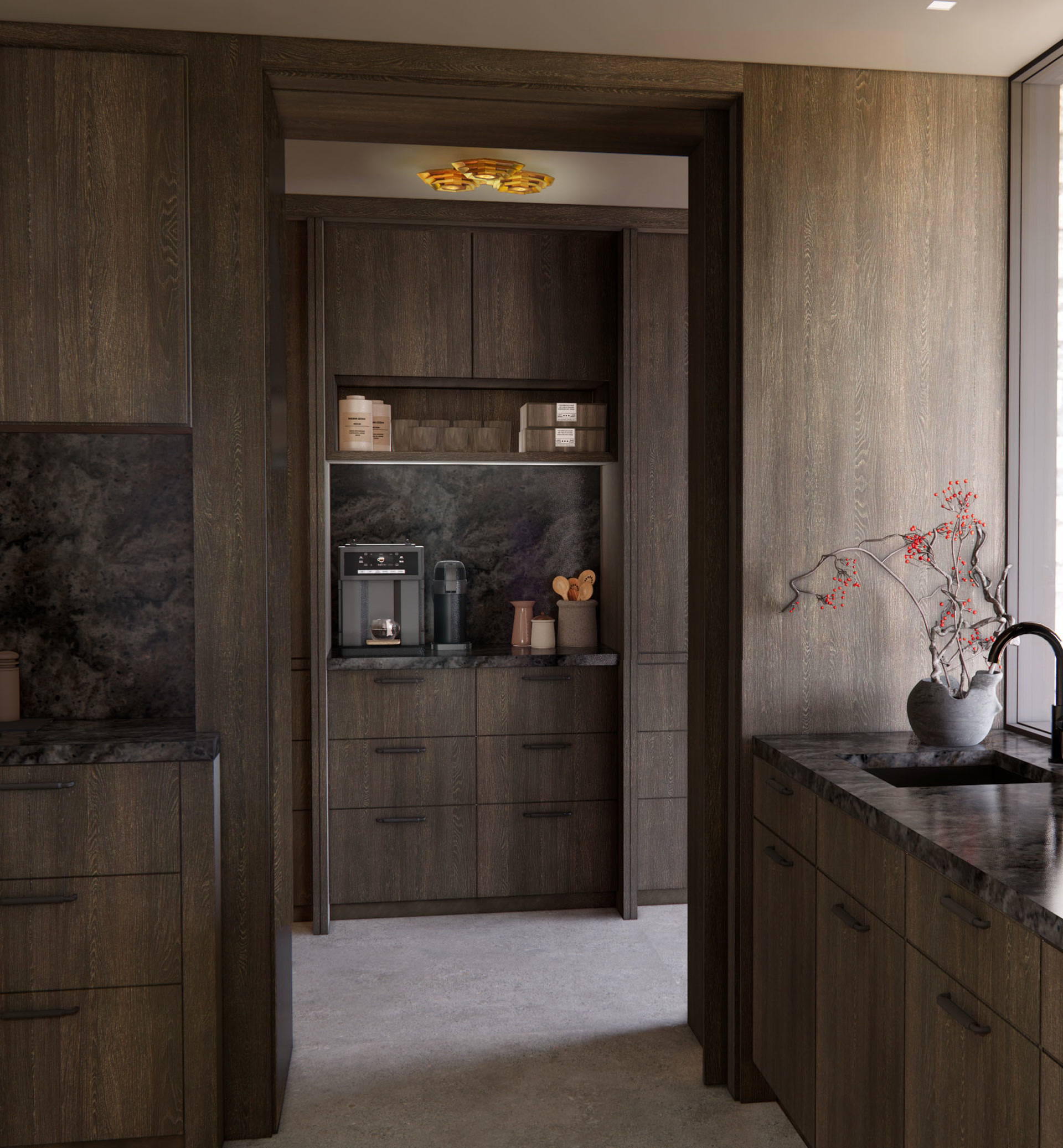 de sousa hughes Tuell Reynolds Hive Linear Sconce install 3