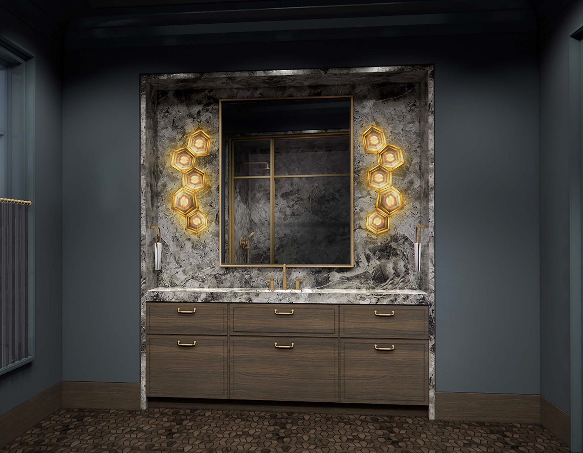 de sousa hughes Tuell Reynolds Hive Linear Sconce Install