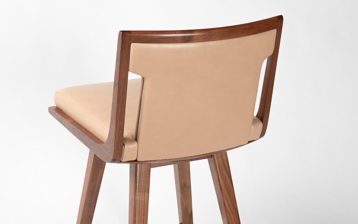 de sousa hughes troscan legare swivel stool back detail