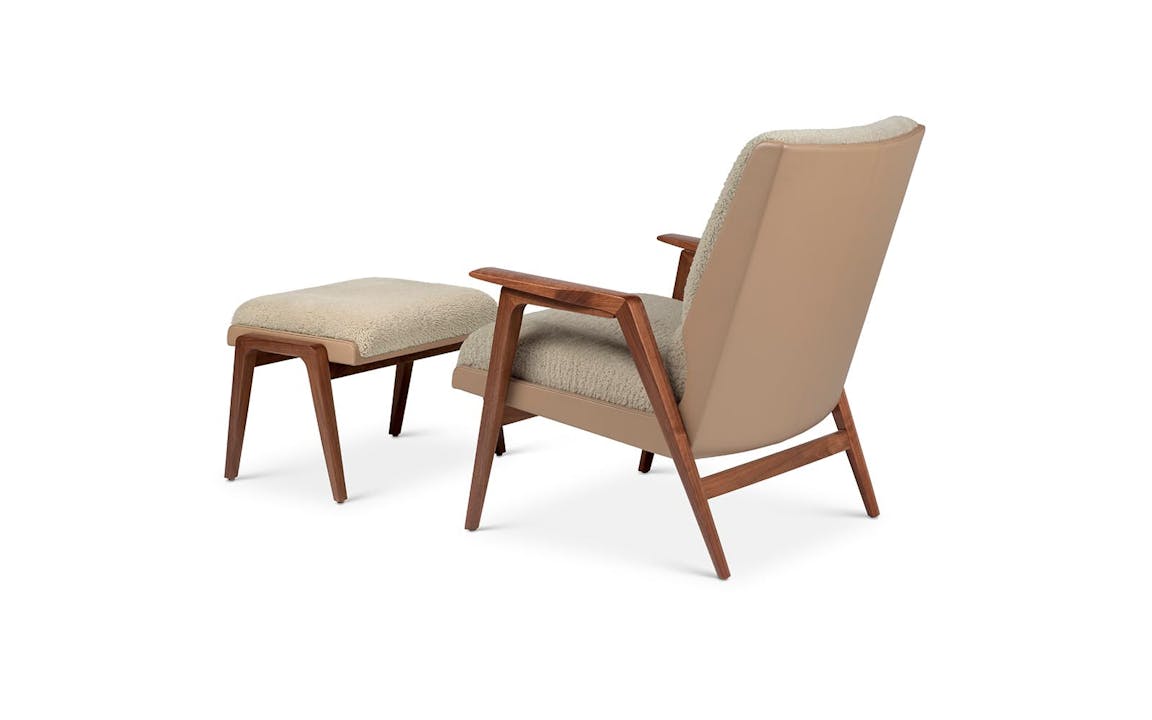 de sousa hughes troscan legato lounge chair and ottoman back angle