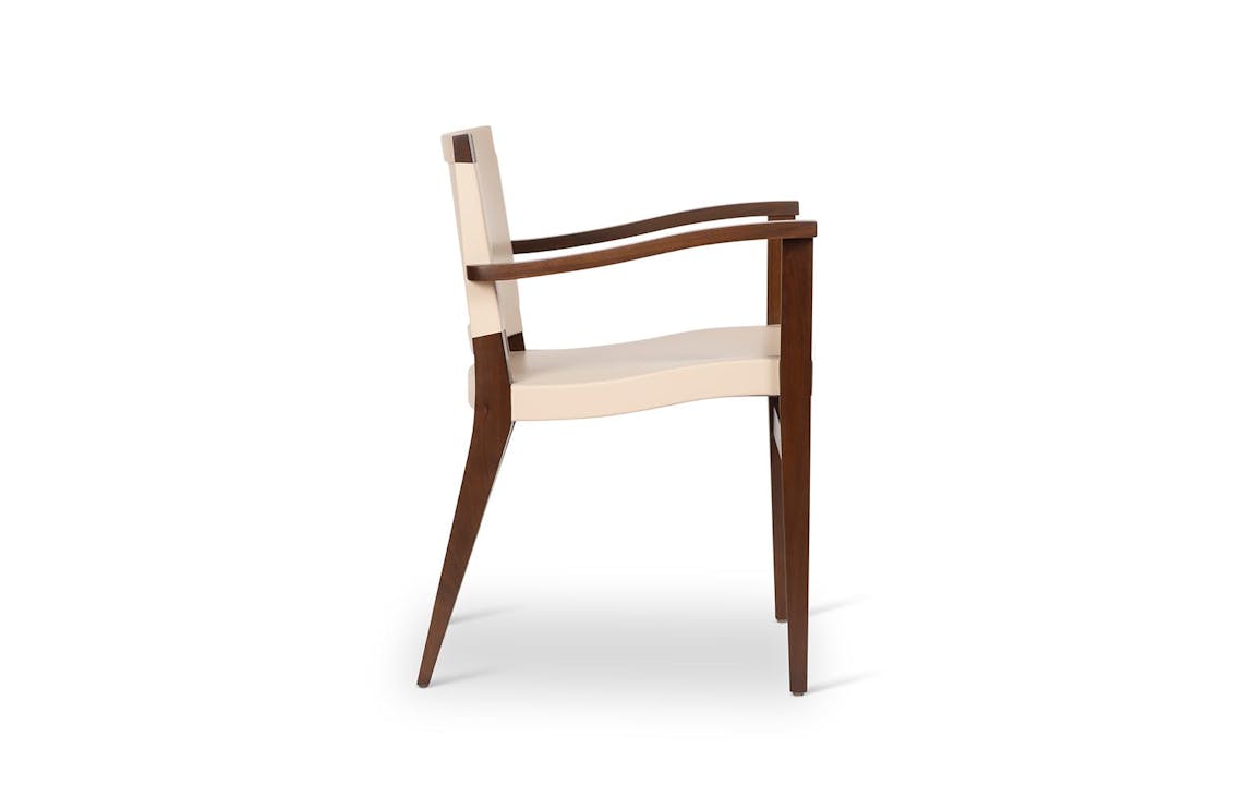 de sousa hughes troscan bella arm chair walnut bone side