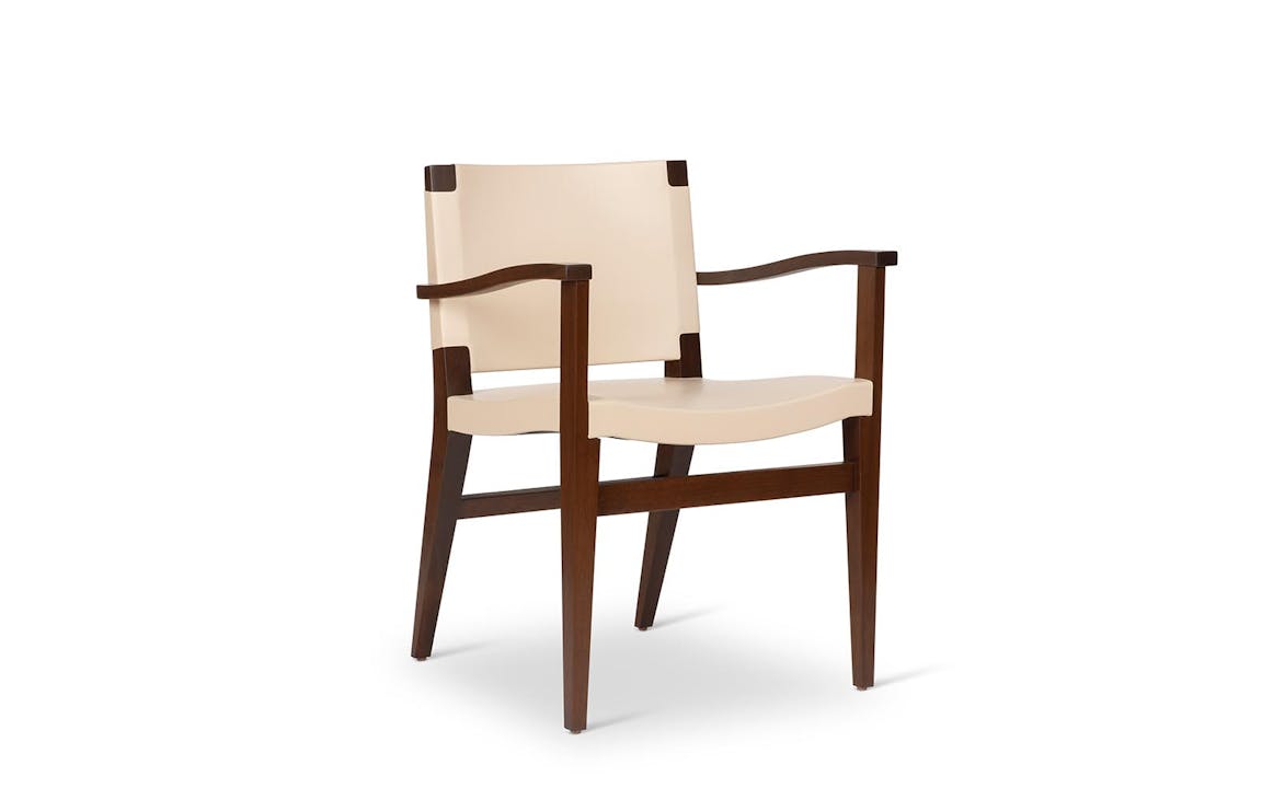 de sousa hughes troscan bella arm chair walnut bone