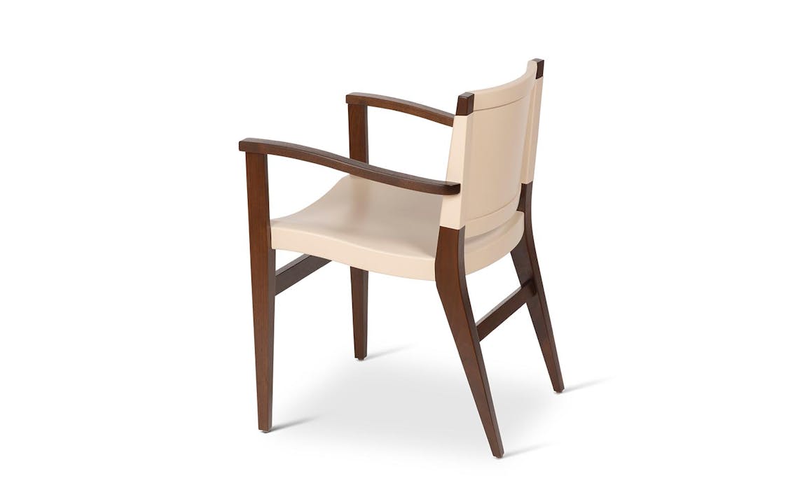 de sousa hughes troscan bella arm chair walnut bone back side angle 2