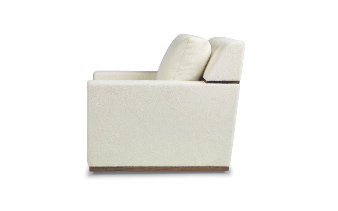 de sousa hughes Troscan Fitz Petite Swivel Lounge Chair side angle