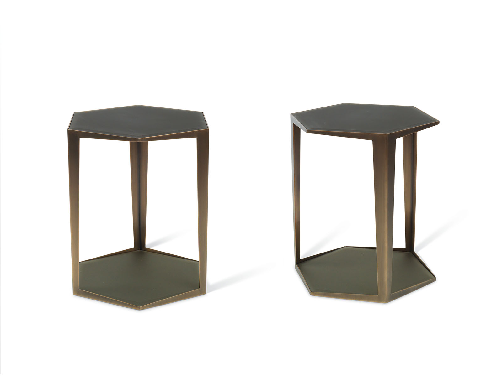 de sousa hughes troscan gemma bronze hexagonal side table