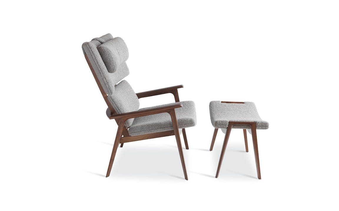 de sousa hughes Troscan Jackson Chair with Ottoman side