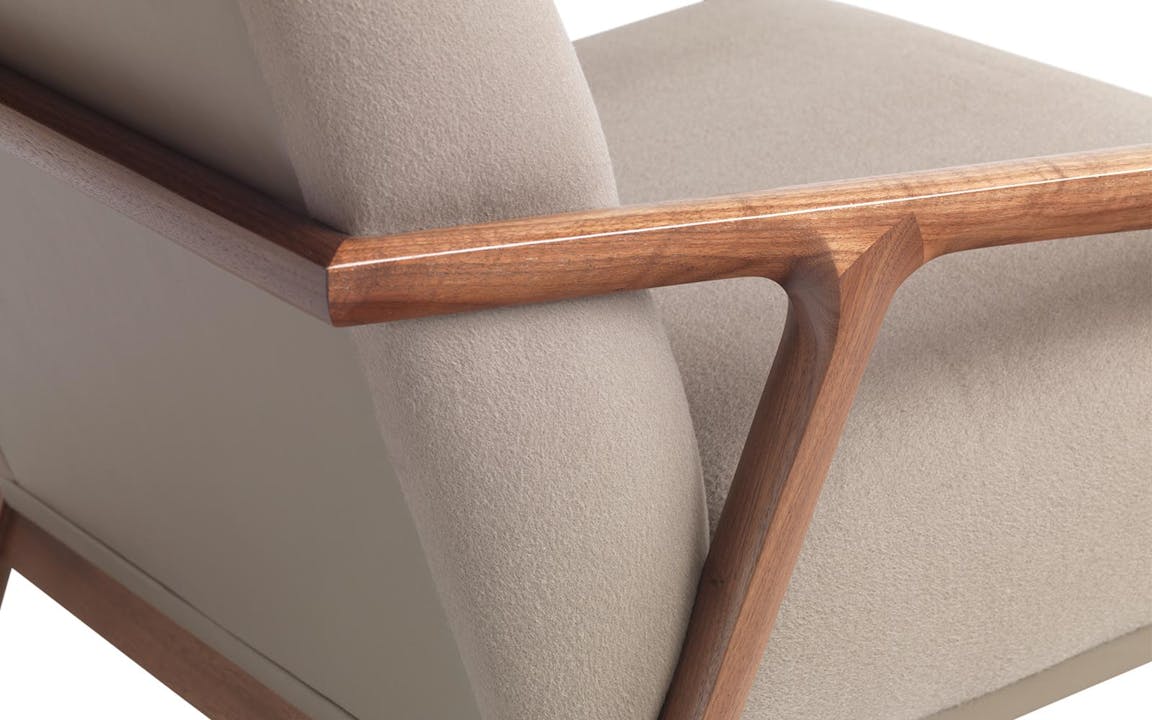 de sousa hughes troscan lars lounge chair detail