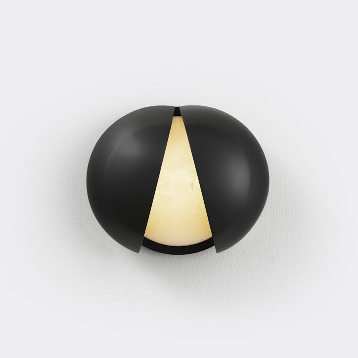 de sousa hughes tholos sconce dark nickle exterior vintage bronze interior partial open