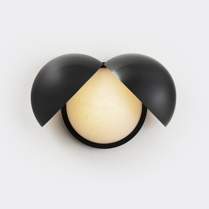 de sousa hughes tholos sconce dark nickle exterior vintage bronze interior full open