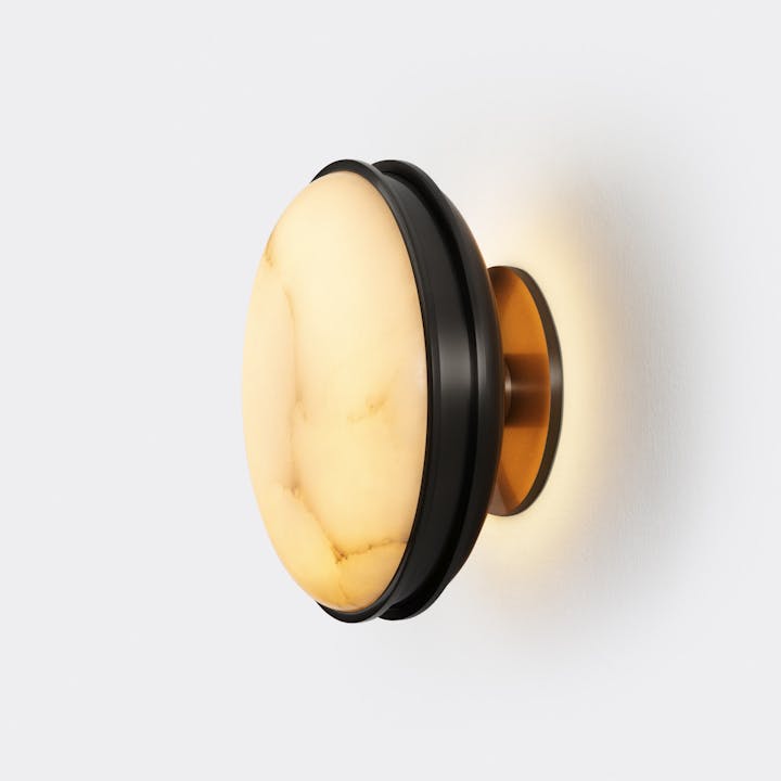 de sousa hughes aither monos button sconce aged nickle side angle