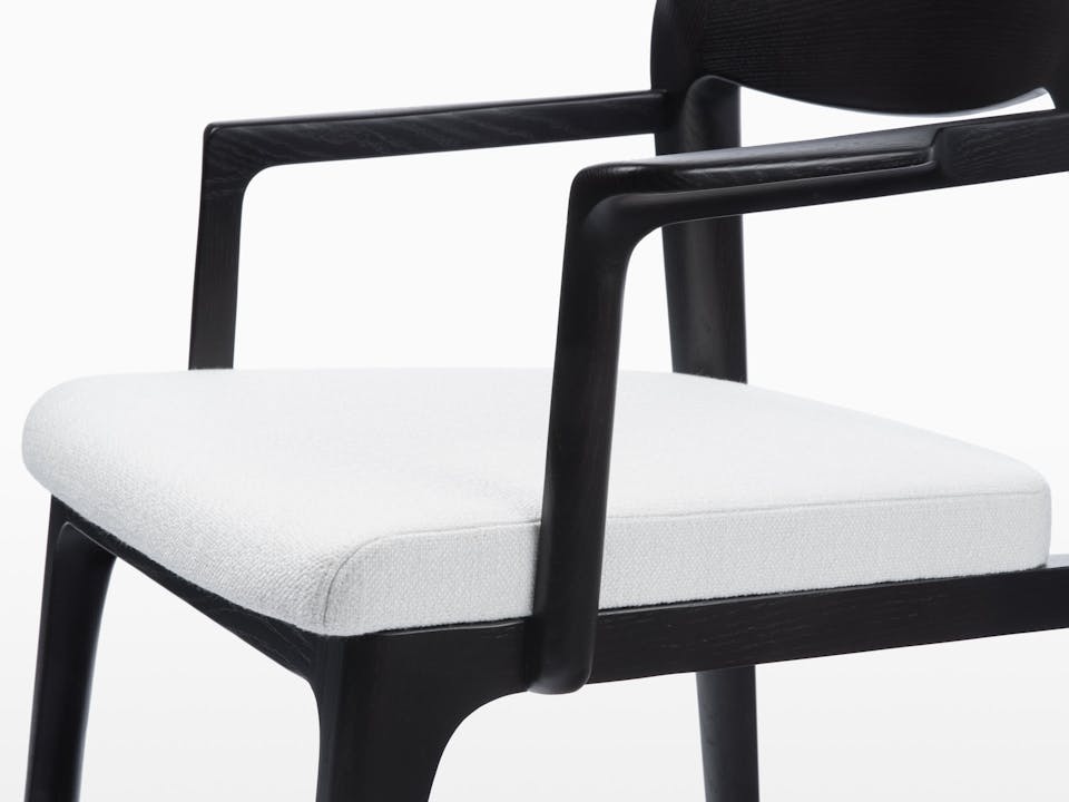 de sousa hughes caste Turah Dining Side Chair Black Seat Detail