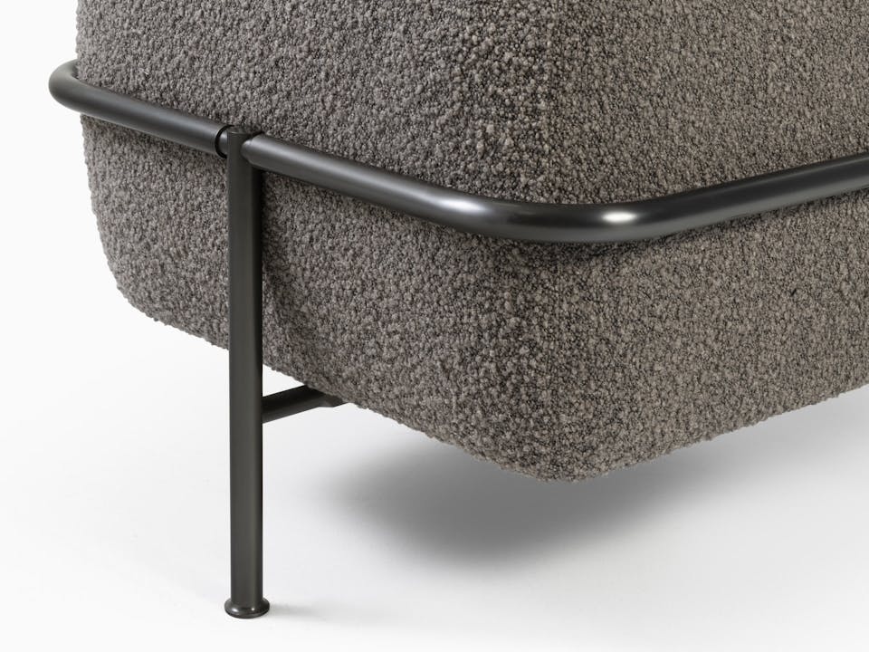 de sousa hughes caste benton lounge chair metal detail