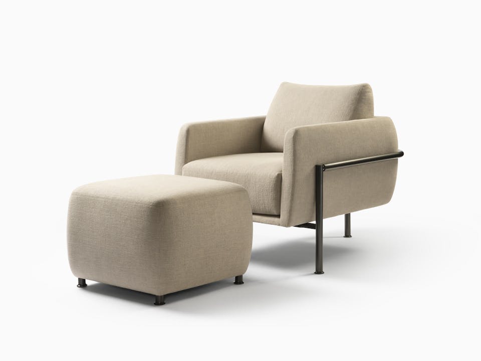 de sousa hughes caste benton lounge chair with ottoman