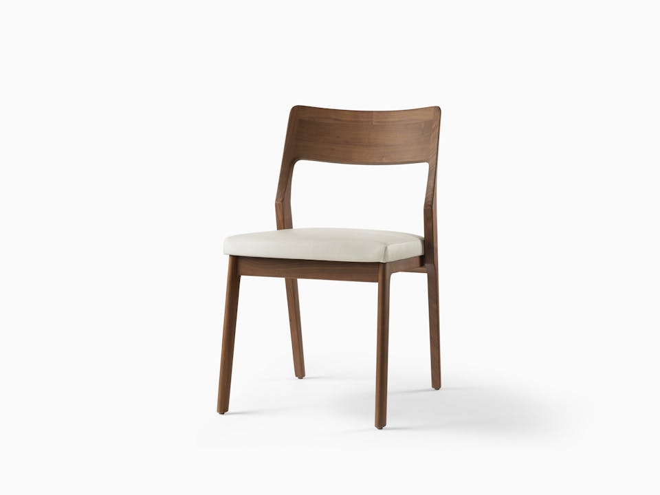 de sousa hughes caste buell dining side chair walnut natural