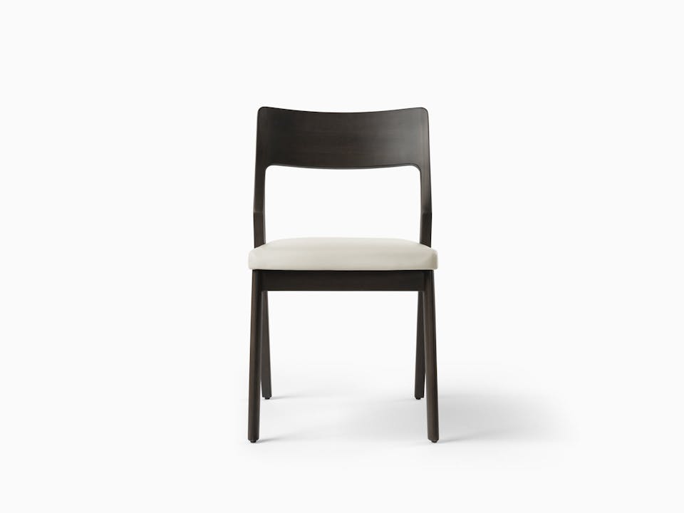 de sousa hughes caste buell dining side chair walnut iron front