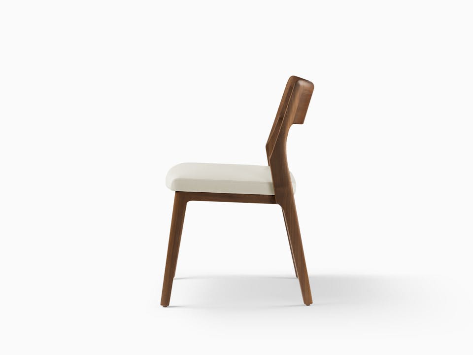 de sousa hughes caste buell dining side chair walnut natural side