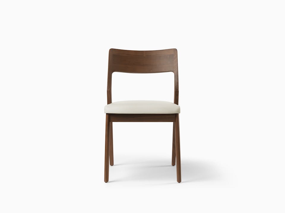 de sousa hughes caste buell dining side chair walnut natural front