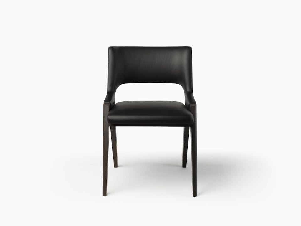 de sousa hughes caste larslan dining side chair black front