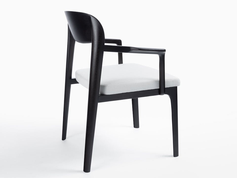 de sousa hughes caste Turah Dining Side Chair Black Side Angle 2