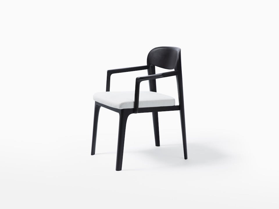 de sousa hughes caste Turah Dining Side Chair Black Side Angle