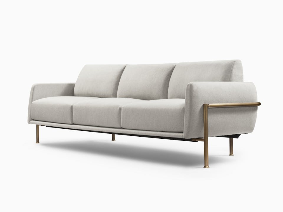 de sousa hughes caste benton sofa burnished brass
