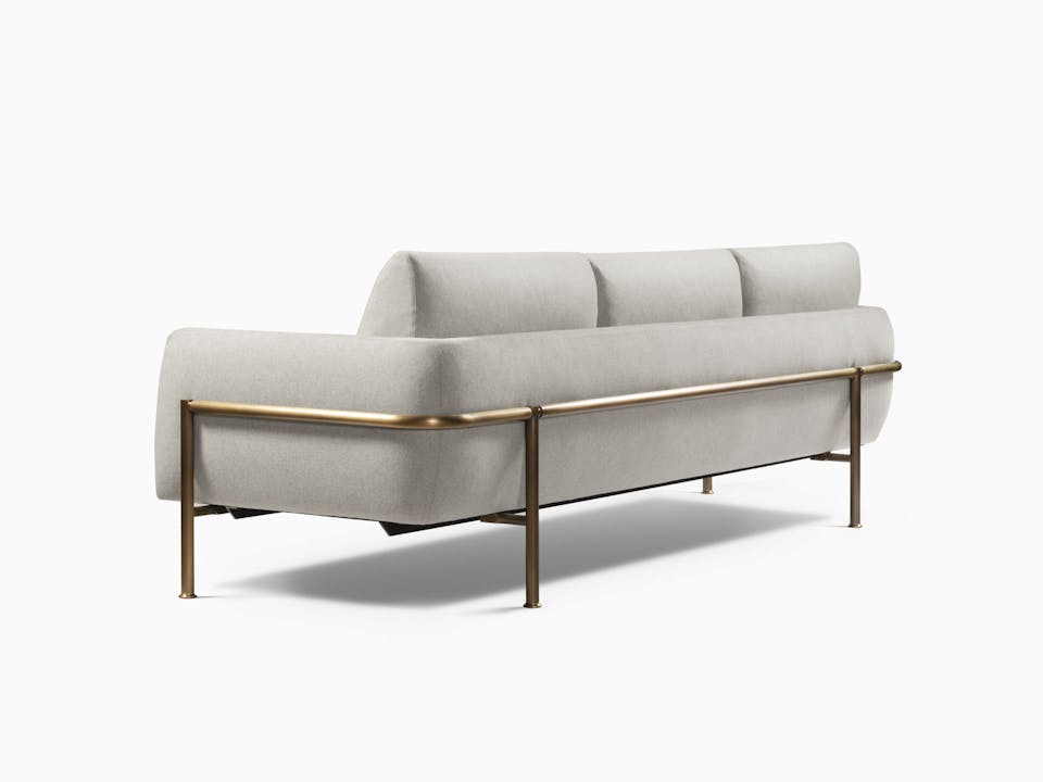 de sousa hughes caste benton sofa back angle burnished brass