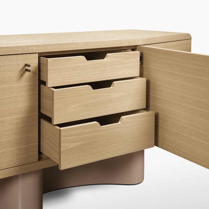 de sousa hughes caste beauvais credenza drawer detail