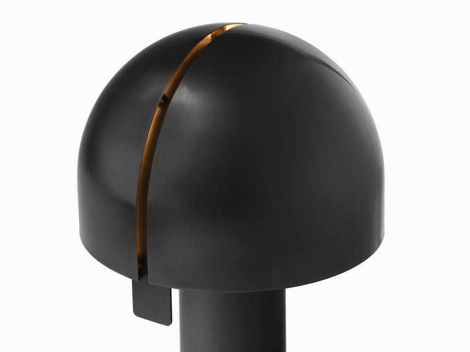 de sousa hughes caste coram table lamp darkened brass shade detail