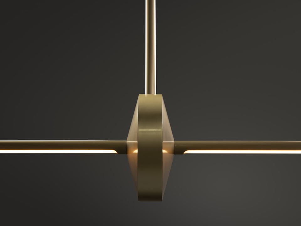 de sousa hughes caste loring hanging light natural finish dark lit detail