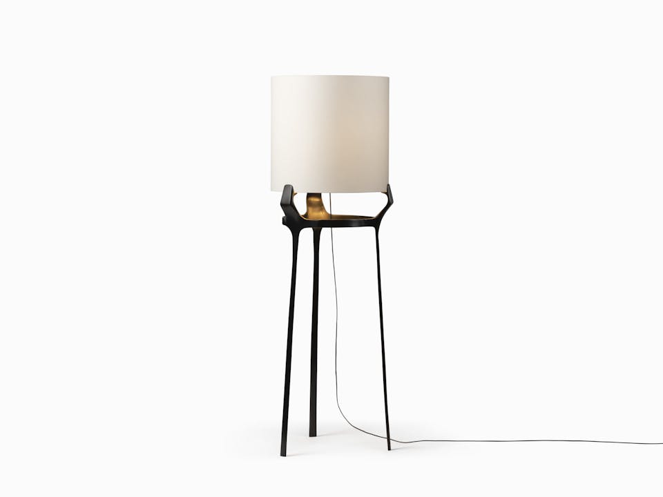 de sousa hughes caste flint floor lamp side