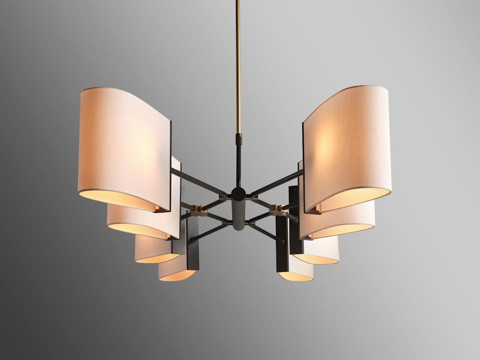 de sousa hughes Jonathan Browning Dessay Linear Chandelier side