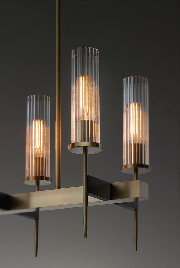 de sousa hughes Jonathan Browning Aluette Chandelier detail