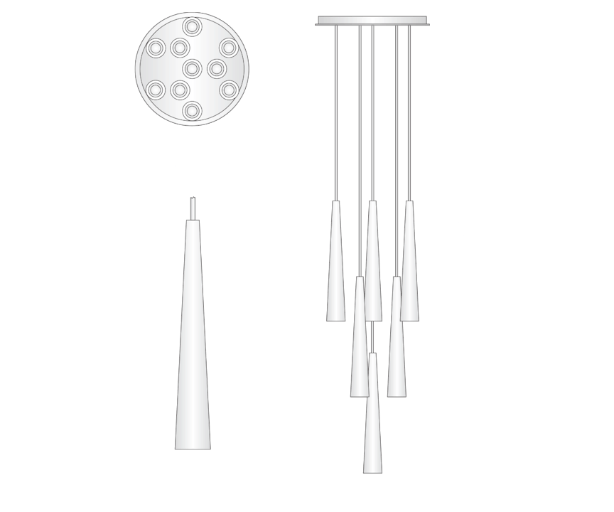 de sousa hughes Jonathan Browning Apollinaire Circular Chandelier dimensions