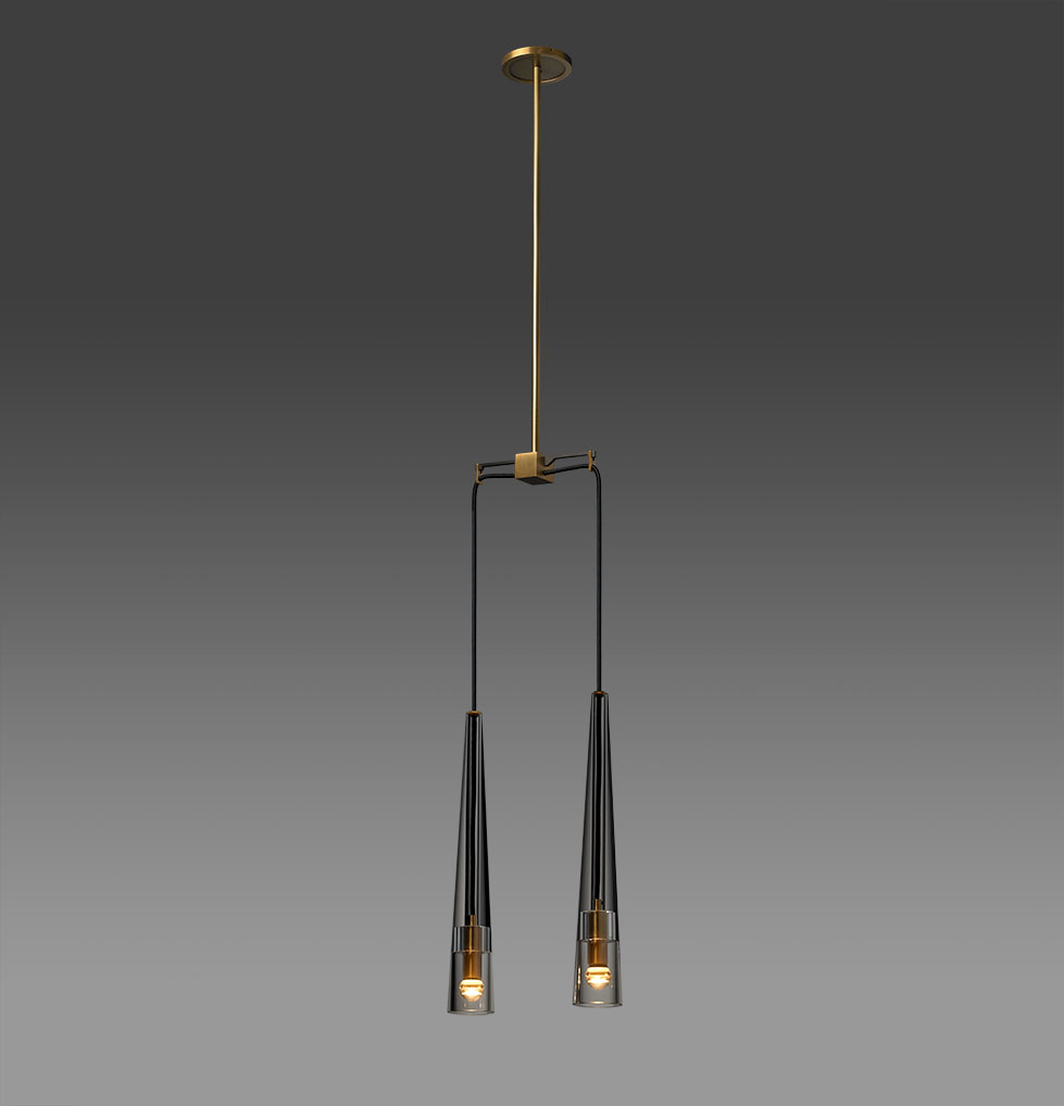 de sousa hughes Jonathan Browning Apollinaire 2 Light Pendant