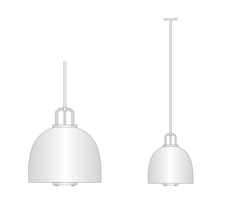 de sousa hughes Jonathan Browning Bouillant Cloche Pendant dimensions