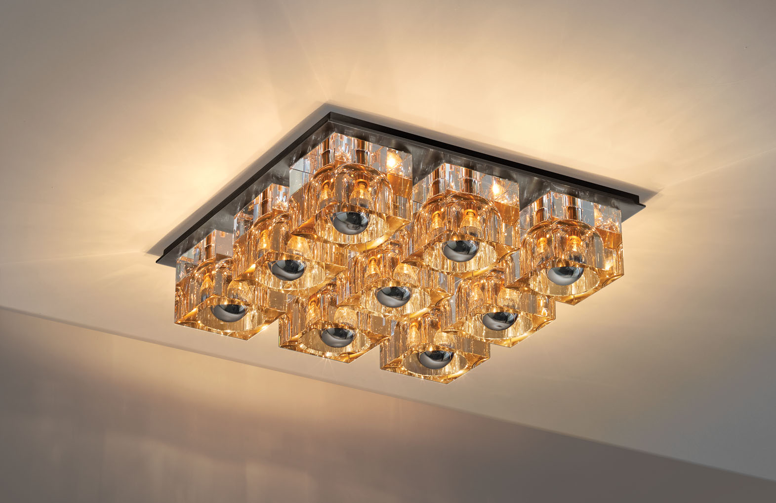 de sousa hughes Jonathan Browning Glacon 9 Light Flush Mount