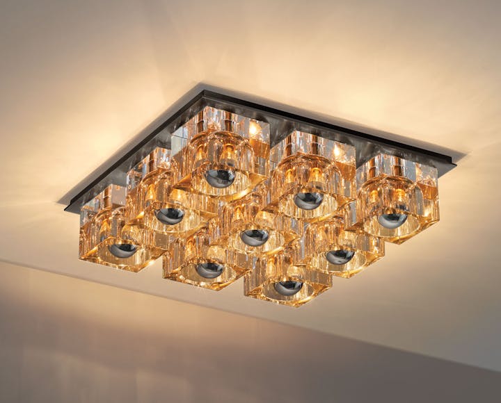 de sousa hughes Jonathan Browning Glacon 9 Light Flush Mount